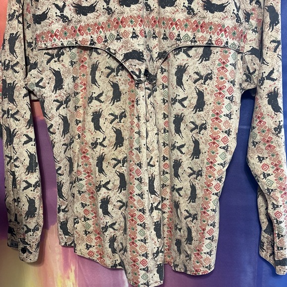 Vintage Rocky Mountain Clothing Western Shirt Womens XS Long Sleeve Button - Picture 7 of 7